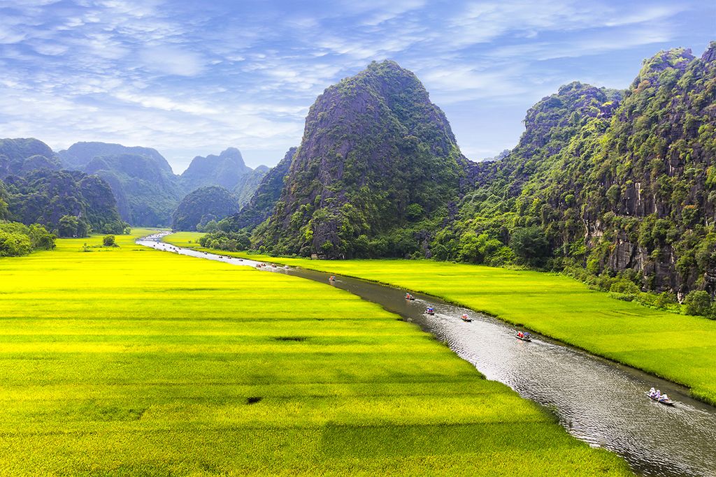 Destinos para la luna de miel vietnam lluvia de arroz