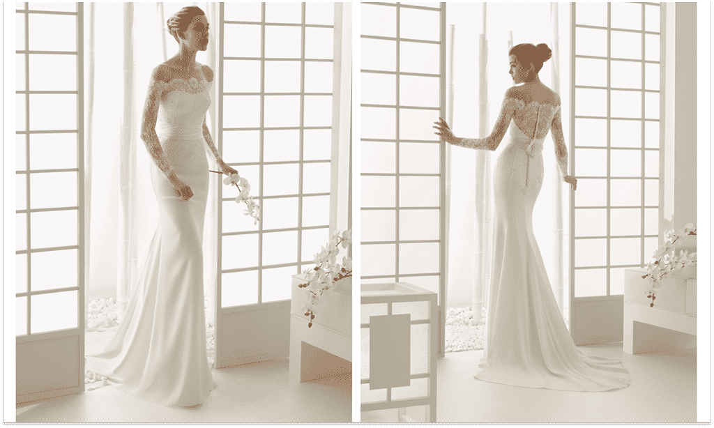 Guía de telas para vestidos de novia: Crepé - Lluvia de arroz