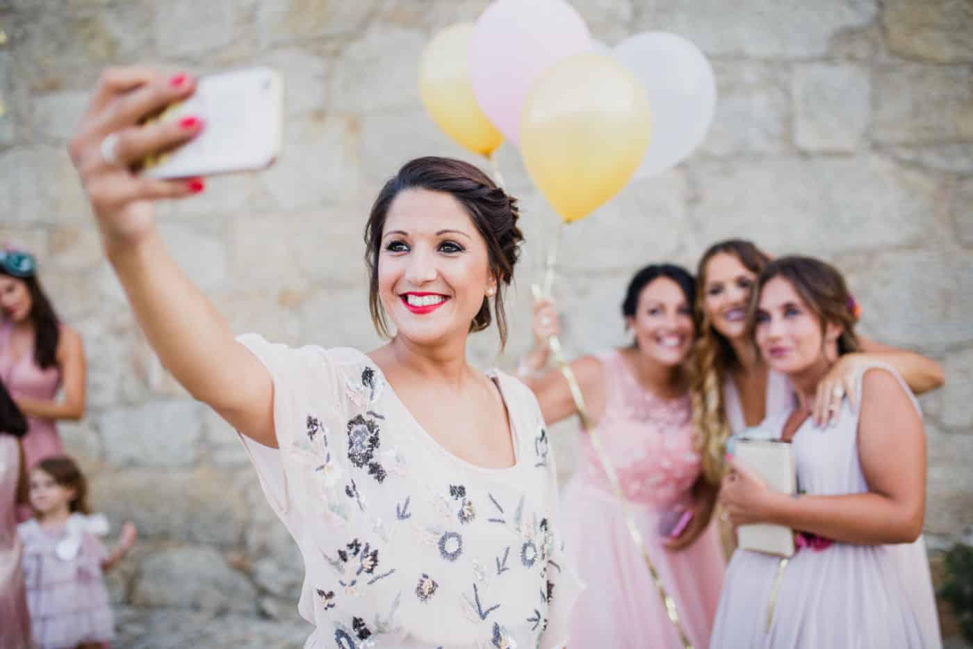 boda en Quinta do Prazo selfie