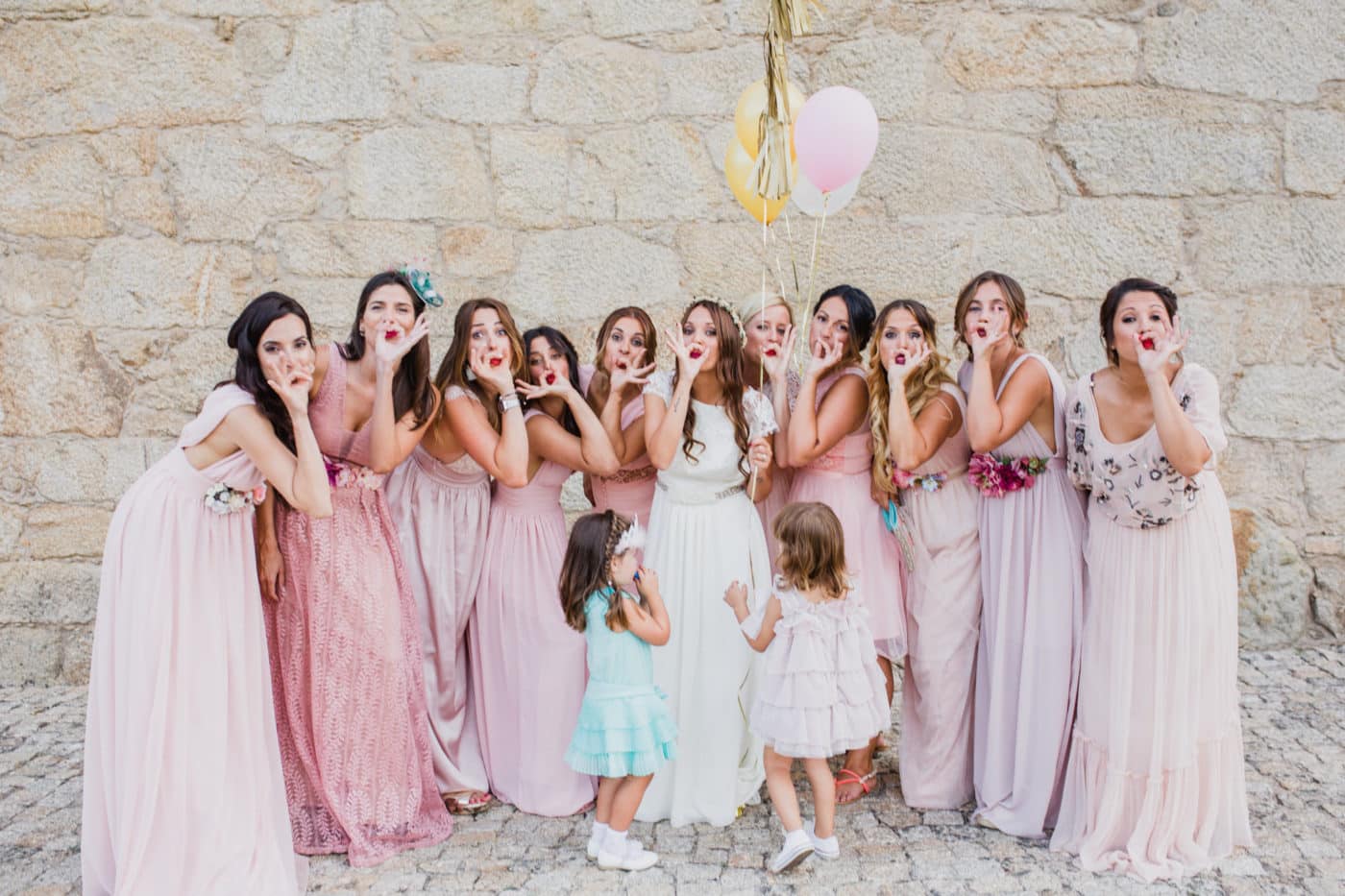 boda en Quinta do Prazo gesto chicas